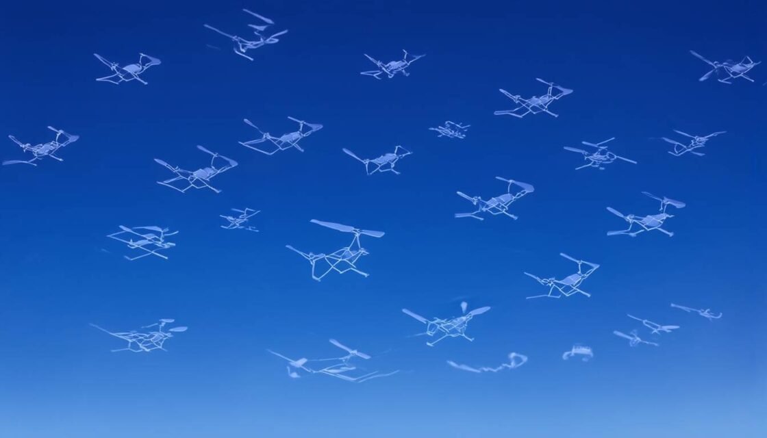 Saab demonstrerar revolutionerande Autonomous Swarm teknologi med interoperabel AI för obemannade flygsystem vid Project Convergence 2024 i USA.